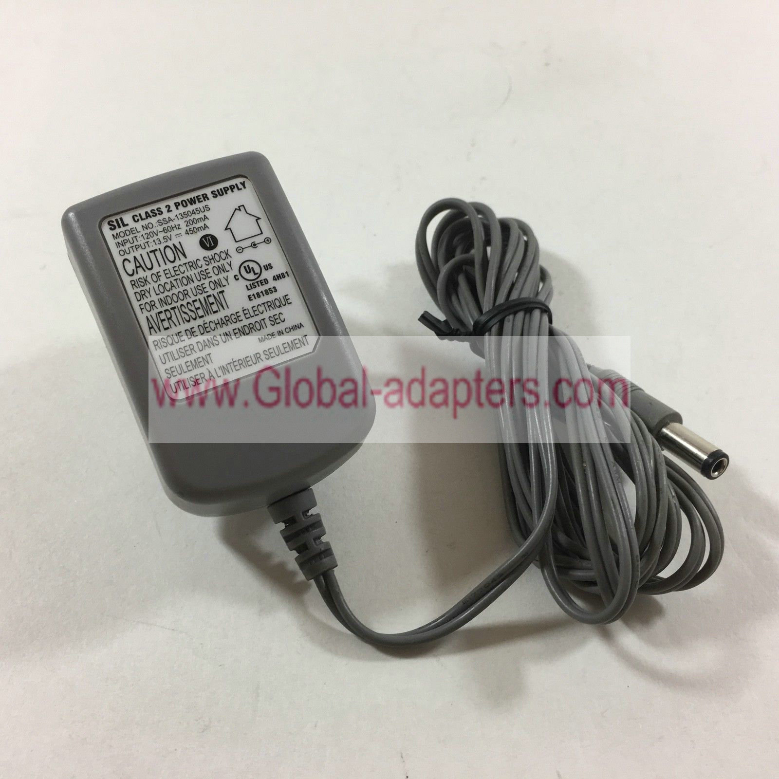 Brand New SIL SSA-135045US DC 13.5V DC 450mA CLASS 2 POWER SUPPLY FOR ELECTROLUX - Click Image to Close